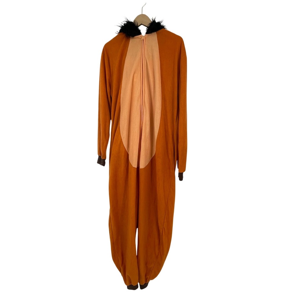 Disney The Lion King Scar Fleece Union Suit Pajamas Orange Black SM Costume - Picture 3 of 13